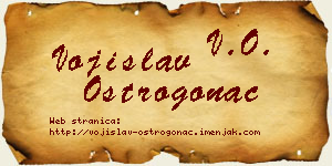 Vojislav Ostrogonac vizit kartica